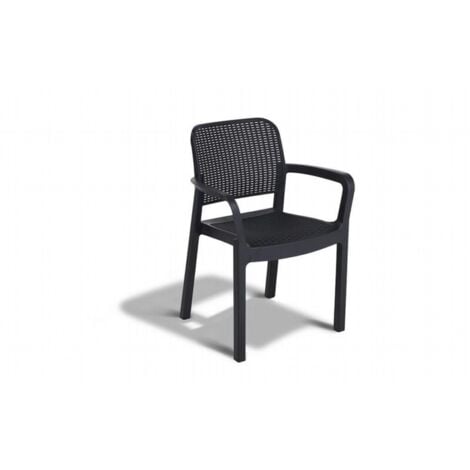 Poltrona Eden In Rattan Sintetico - Colore Antracite, 62x60x89 Cm - Foto 3