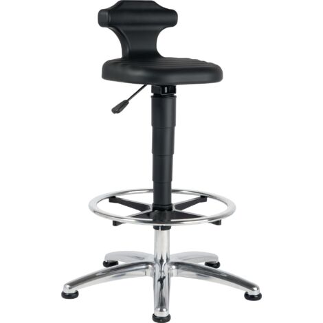 Sedia/Sedia da lavoro Flex con seduta in schiuma integrale altezza seduta 510-780 mm con anello di supporto ESD