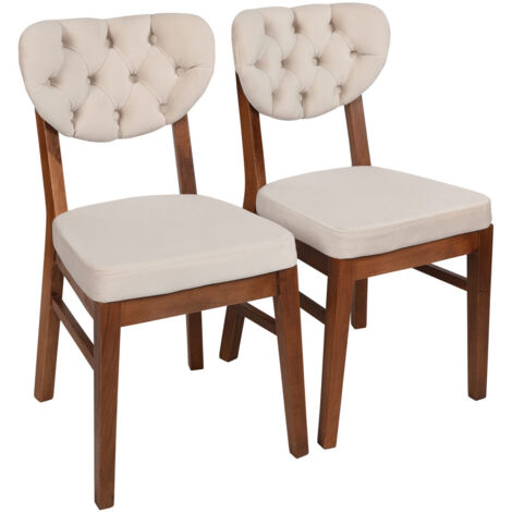 Sedia, seduta, sedia da pranzo Set Noce Beige