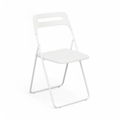 Sedia senza braccioli in resina impilabile con schienale aperto 40x43xH78 cm Elettra -  Bianco
