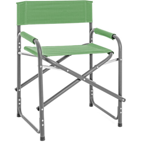 Sedia Sgabello Regista Poltrona Pieghevole In Alluminio Trasportabile Lavabile Leggera Lavabile Terrazzo Giardino Campeggio Mare Spiaggia Uv Resistente Antiruggine VerdeAcido