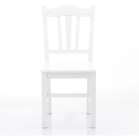 Sedia Silvana con seduta in legno - Bianco 45x40 H94 - Altezza seduta 46 cm