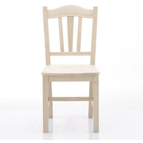 Sedia Silvana con seduta in legno - Grezzo non trattato 45x40 H94 - Altezza seduta 46 cm