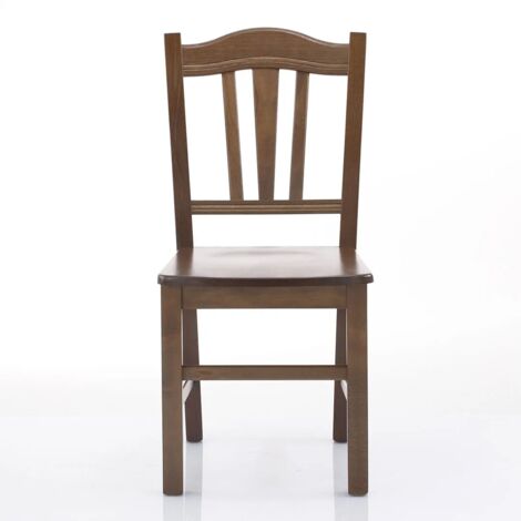 Sedia Silvana con seduta in legno - Noce scuro 45x40 H94 - Altezza seduta 46 cm