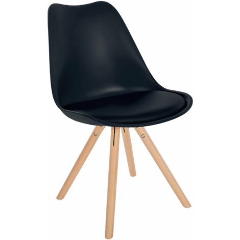 Sedia Sofia in plastica nero natura (rotondo)
