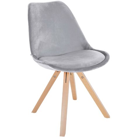 Sedia Sofia Velvet grigio chiaro natura (quadrato)