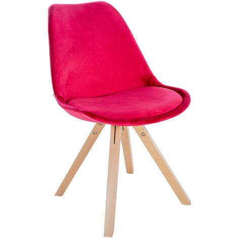Sedia Sofia Velvet rosso natura (quadrato)