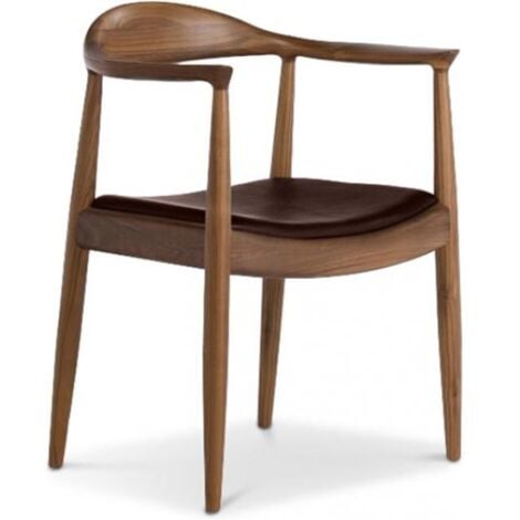 Sedia stile scandinavo Nalan - similpelle Cioccolato