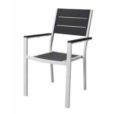 SEDIA STINTINO CON BRAC. 58X55,5X88HCM PAPILLON ACC. BIANCO DOGHE PVC