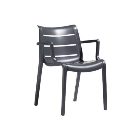Sedia Sunset ANTRACITE S-C-A-B Poltrona con braccioli  Impilabile in Tecnopolimero Rinforzato Uso Interno/Esterno Elegante e Robusta – Made in Italy