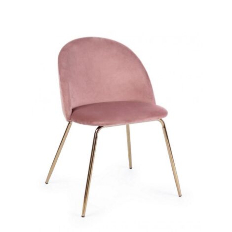 SEDIA TANYA VELLUTO ROSA