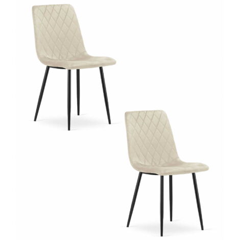 Sedia TORINO - velluto beige x 2