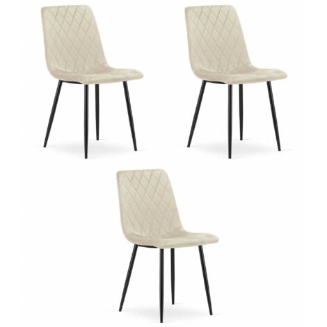 Sedia TORINO - velluto beige x 3