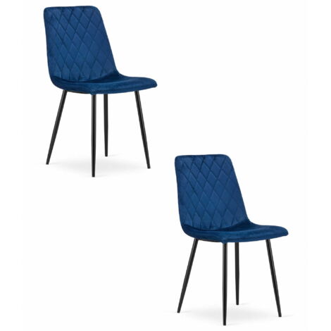 Sedia TORINO - velluto blu navy x 2