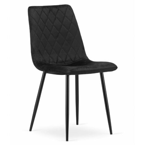 Sedia TORINO - velluto nero x 1