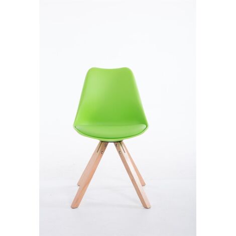 Sedia Toulouse in similpelle gambe quadrate verde natura