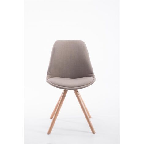 Sedia Toulouse in stoffa gambe tonde Tortora natura