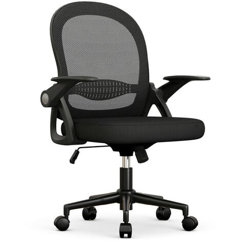 Sedia girevole regolabile con ruote piroettanti e schienale a forma di  conchiglia, Poltrona ufficio ergonomica - Costway