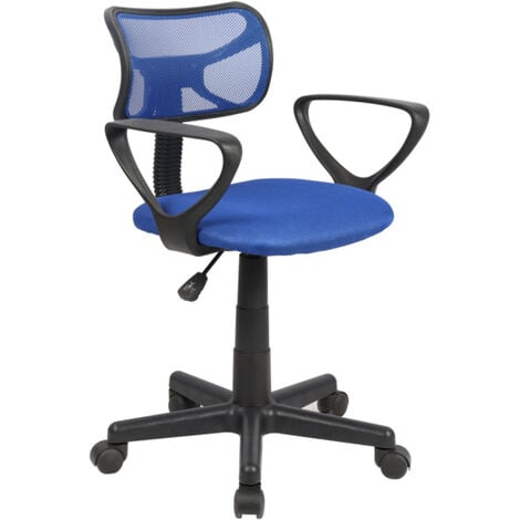 sedia ufficio blu "spot2" con braccioli, 54x87x44 cm