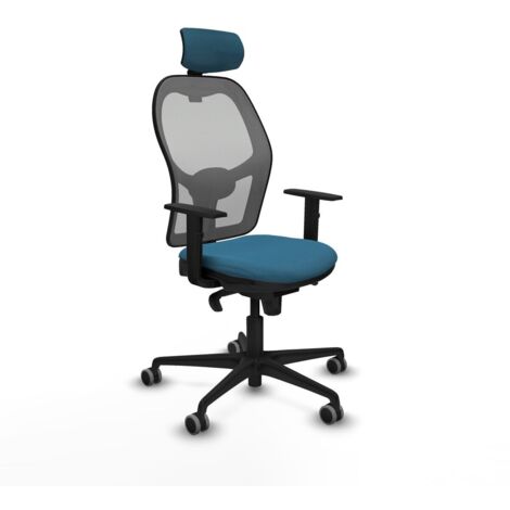 Sedia Ufficio con Poggiatesta Jorquera Piqueras y Crespo 1D036G2 Grigio Verde petrolio
