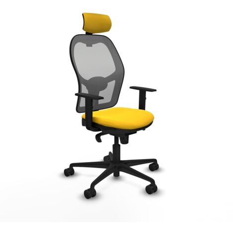 Sedia Ufficio con Poggiatesta Jorquera Piqueras y Crespo 1D036N2 Giallo