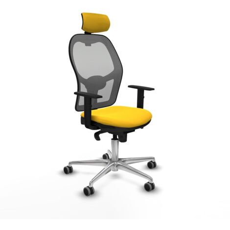 Sedia Ufficio con Poggiatesta Jorquera Piqueras y Crespo 1D086G2 Giallo