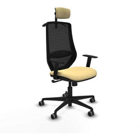 Sedia Ufficio con Poggiatesta Mardos Piqueras y Crespo D036G2H Crema