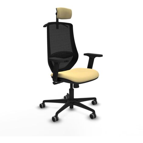 Sedia Ufficio con Poggiatesta Mardos Piqueras y Crespo D036G2H Crema