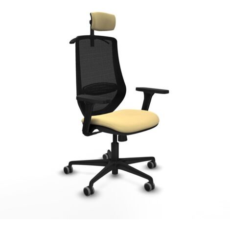 Sedia Ufficio con Poggiatesta Mardos Piqueras y Crespo D036G2H Crema