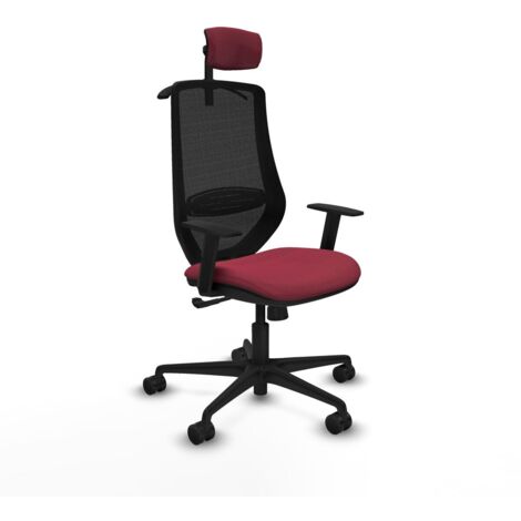 Sedia Ufficio con Poggiatesta Mardos Piqueras y Crespo D036N2H Rosso Granato