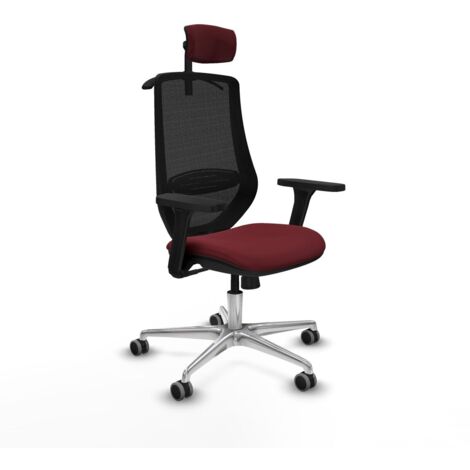 Sedia Ufficio con Poggiatesta Mardos Piqueras y Crespo D086G2H Rosso Granato