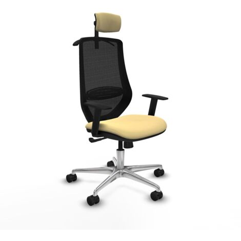 Sedia Ufficio con Poggiatesta Mardos Piqueras y Crespo D086N2H Crema