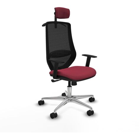 Sedia Ufficio con Poggiatesta Mardos Piqueras y Crespo D086N2H Rosso Granato