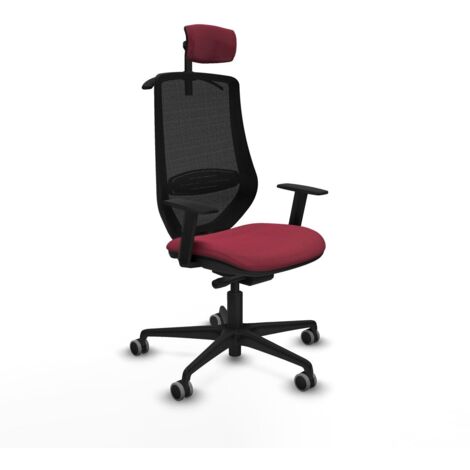 Sedia Ufficio con Poggiatesta Mardos traslack bali Piqueras y Crespo D036G2H Rosso Granato