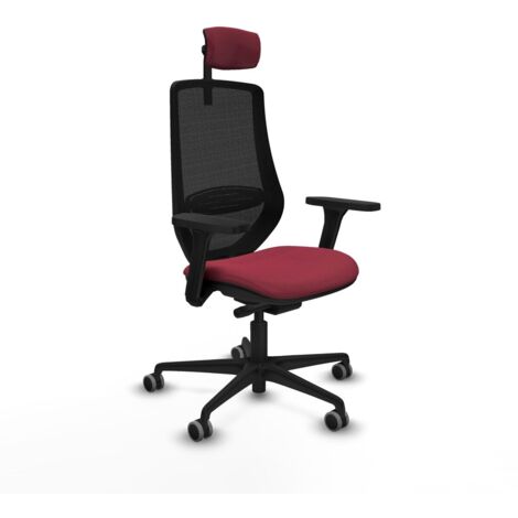Sedia Ufficio con Poggiatesta Mardos traslack bali Piqueras y Crespo D036G2W Rosso Granato