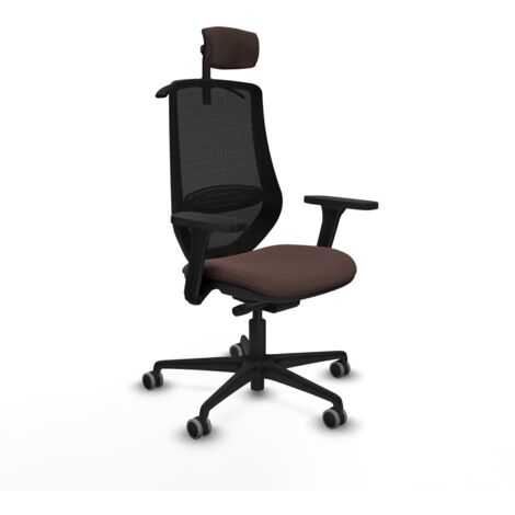 Sedia Ufficio con Poggiatesta Mardos traslack Piqueras y Crespo D036G2H Nero Marrone scuro