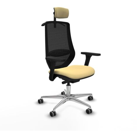 Sedia Ufficio con Poggiatesta Mardos traslack Piqueras y Crespo D086G2H Crema