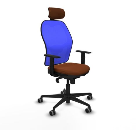 Sedia Ufficio con Poggiatesta Piqueras y Crespo 1D036G2 Azzurro Marrone
