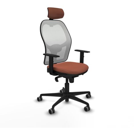 Sedia Ufficio con Poggiatesta Piqueras y Crespo 1D036G2 Bianco Marrone
