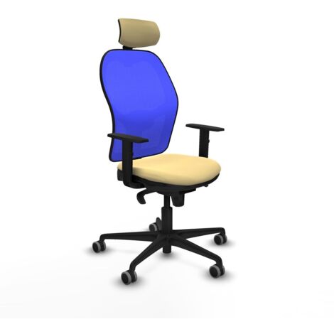 Sedia Ufficio con Poggiatesta Piqueras y Crespo 1D036G2 Crema