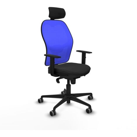 Sedia Ufficio con Poggiatesta Piqueras y Crespo 1D036G2 Nero