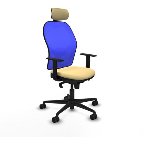 Sedia Ufficio con Poggiatesta Piqueras y Crespo 1D036N2 Crema