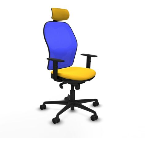 Sedia Ufficio con Poggiatesta Piqueras y Crespo 1D036N2 Giallo
