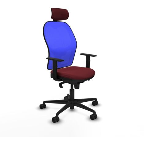 Sedia Ufficio con Poggiatesta Piqueras y Crespo 1D036N2 Rosso Granato