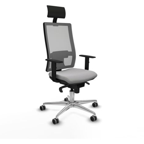 Sedia Ufficio con Poggiatesta Piqueras y Crespo 1D086G1 Grigio chiaro