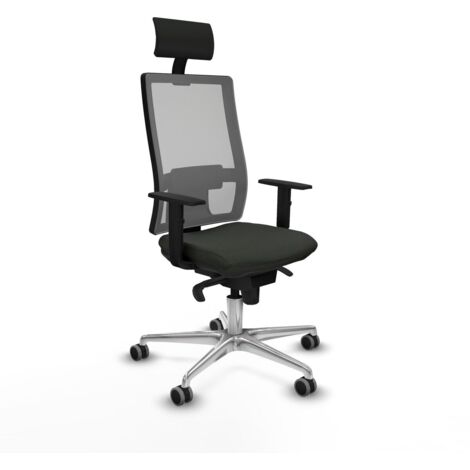 Sedia Ufficio con Poggiatesta Piqueras y Crespo 1D086G1 Nero