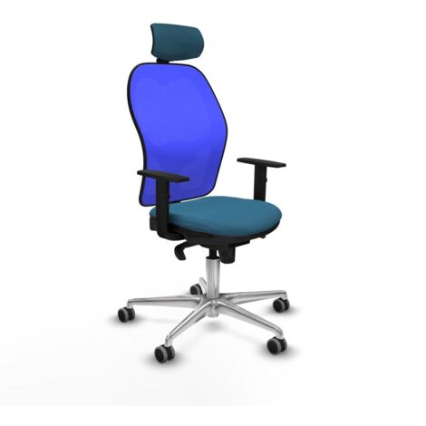 Sedia Ufficio con Poggiatesta Piqueras y Crespo 1D086G2 Azzurro Verde petrolio