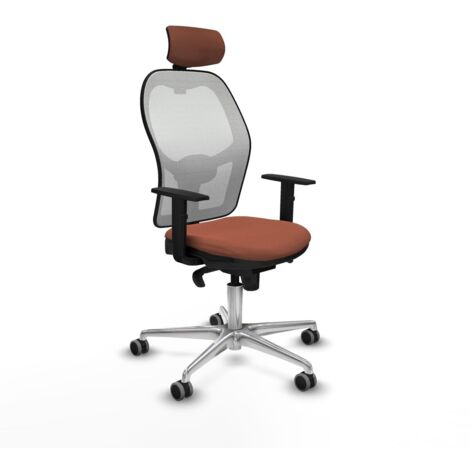 Sedia Ufficio con Poggiatesta Piqueras y Crespo 1D086G2 Bianco Marrone