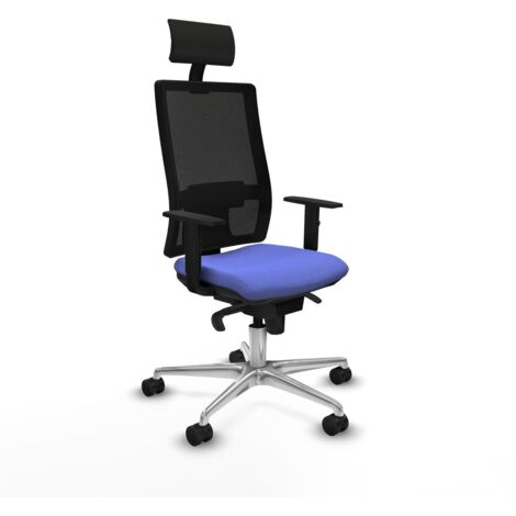 Sedia Ufficio con Poggiatesta Piqueras y Crespo 1D086N1 Azzurro Chiaro