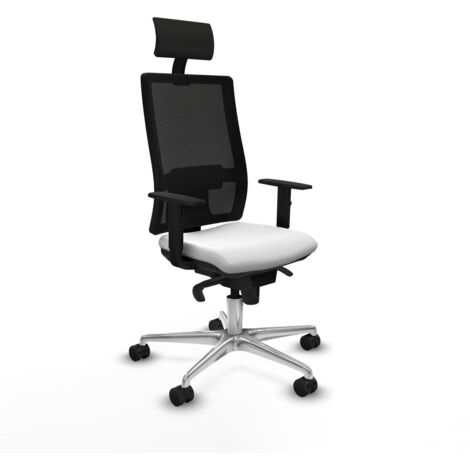 Sedia Ufficio con Poggiatesta Piqueras y Crespo 1D086N1 Bianco